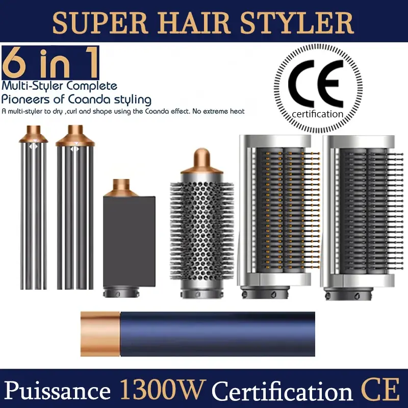 SenCiciMen X9 Multi Hair Styler Curling Iron Escova de ar quente Curling Barril Secador de cabelo Salão profissional modelador de cabelo encaracolado