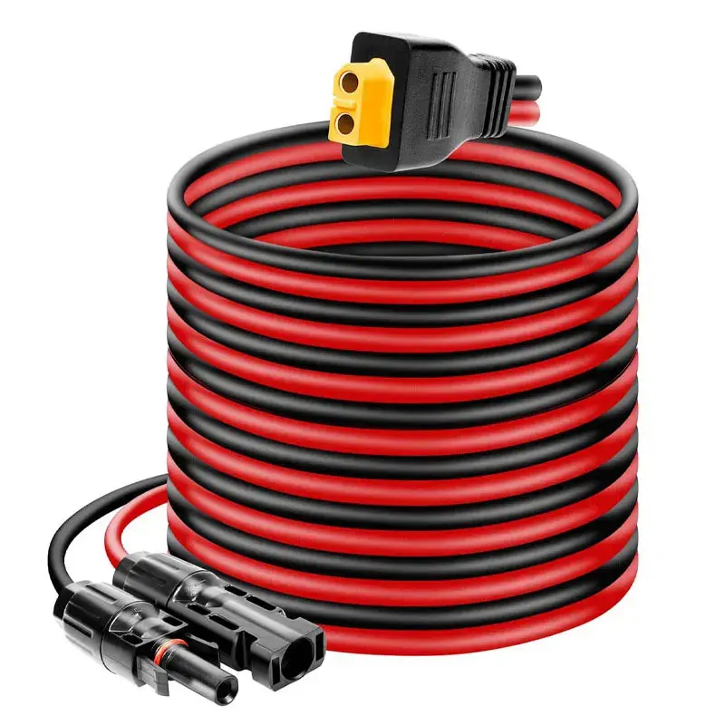Painel solar de 6m 3m 12AWG para cabo adaptador XT60 para gerador solar ALLPOWERS R600 R1500 R2500 Ecoflow River/Delta Anker Bluetti.
