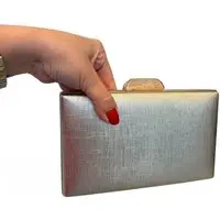 Bolsa Clutch Dourada Metalizada