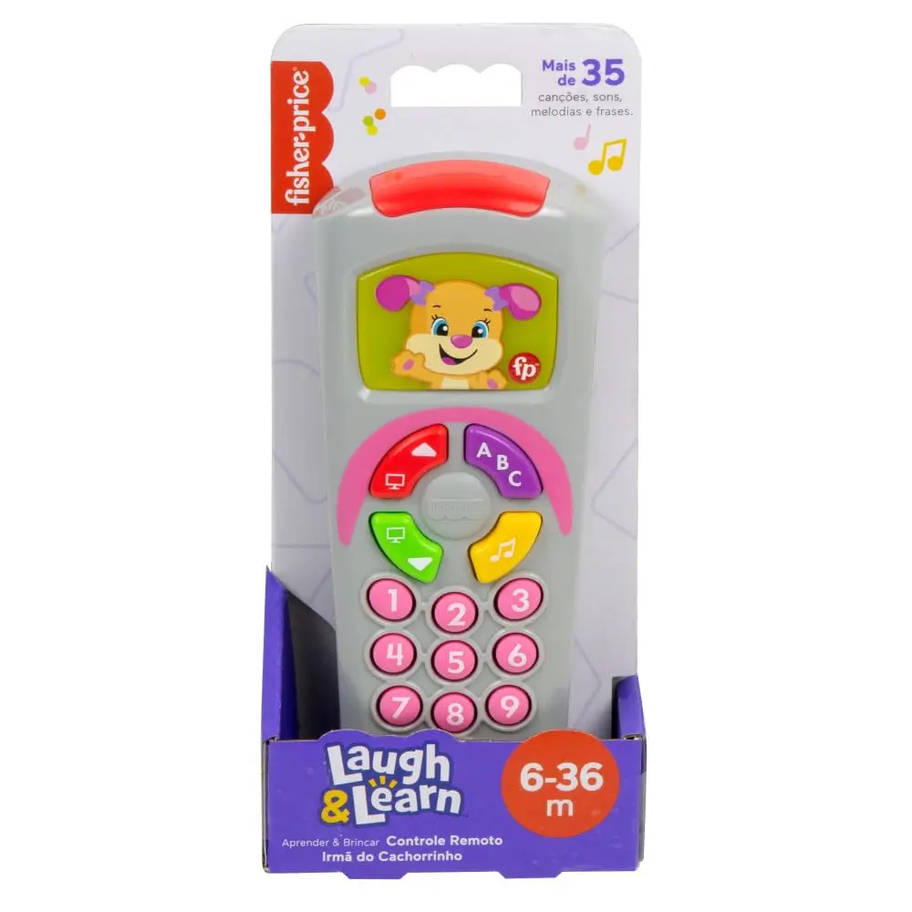 Brinquedo Controle Remoto para Bebês Fisher-Price | Aprender e Brincar, Irmã do Cachorrinho, A partir de 6 meses