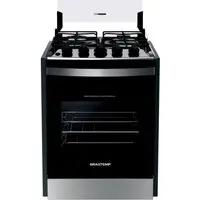 Fogão Brastemp 4 Bocas De Embutir Cor Inox Com Dupla Chama E Grades Individuais - Byo4ebr Bivolt