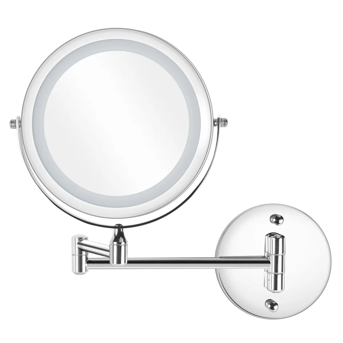 Espelho de Maquiagem LED Parede 7", Ampliação Dupla 1x/5x | Iluminação Uniforme, Visualização Precisa E Design Prático Para Uma Rotina De Beleza Mais Confortável - 1