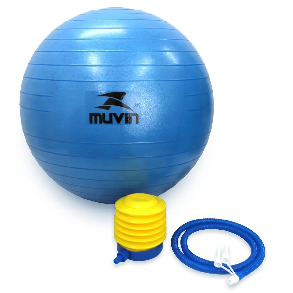 Bola de Pilates 75cm Muvin – Antiestouro – Suporta até 300kg – Com Bomba – Ginástica – Fitness – Pilates – Yoga – Fisioterapia – Flexibilidade – Fortalecimento – Tonificação –– Fácil Limpeza