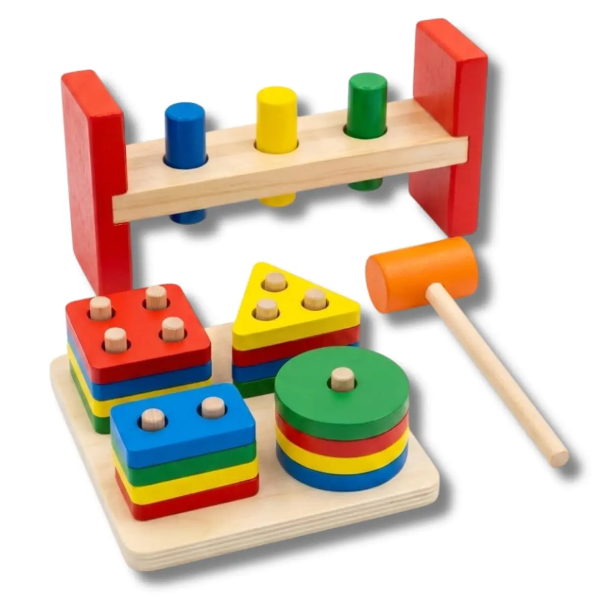 Brinquedos Montessori Educativo Infantil Madeira Sensorial Pedagógico 2 3 4 Anos - 1