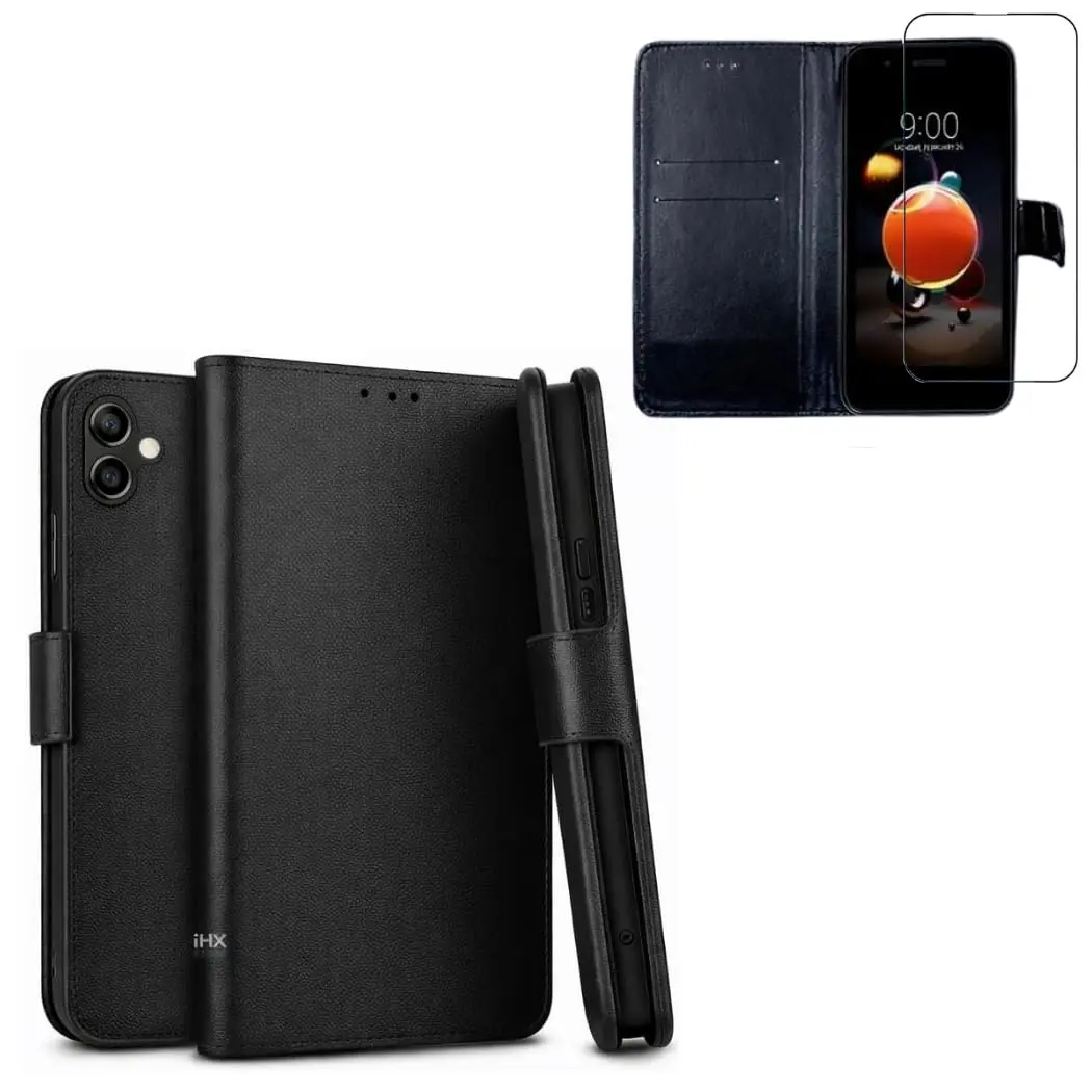 Kit Capa Carteira em Couro Premium para Samsung Galaxy A07 + Película Cerâmica Premium 9D | Case Flip Anti-Impacto com Fechamento Magnético, Porta Cartões, Suporte e Acabamento Executivo. - 1