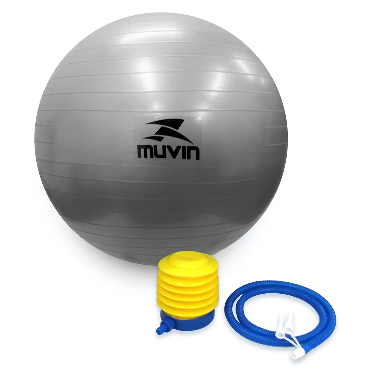 Bola de Pilates 55cm Muvin – Antiestouro – Suporta até 300kg – Com Bomba – Ginástica – Fitness – Pilates – Yoga – Fisioterapia – Flexibilidade – Fortalecimento – Tonificação –– Fácil Limpeza - 1