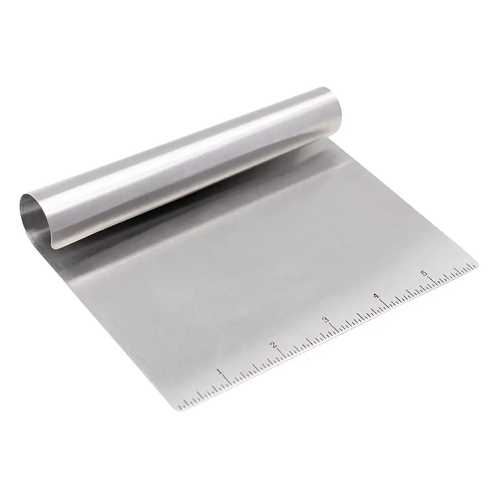 Espátula para Confeitar Mimo Style, Aço Inox, 15 cm x 12 cm, com Régua Medidora, Multiuso para Cortar e Raspar - 1