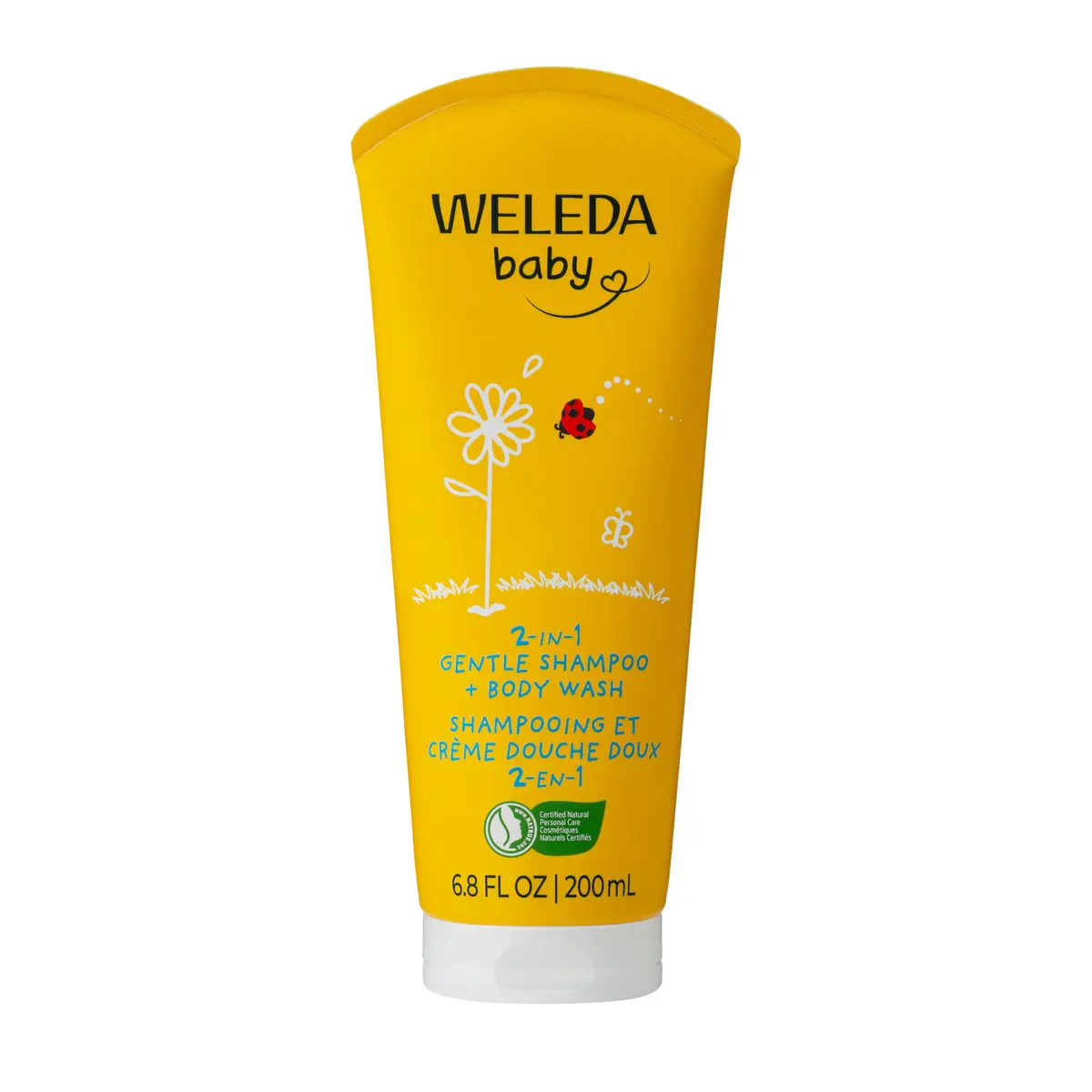 Shampoo e Body Wash de Calêndula Weleda | 2 em 1 para Bebês com Extrato Natural 200ml