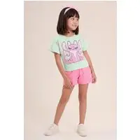 Infantil - Blusa menina em meia malha com estampa da Angel Brandili