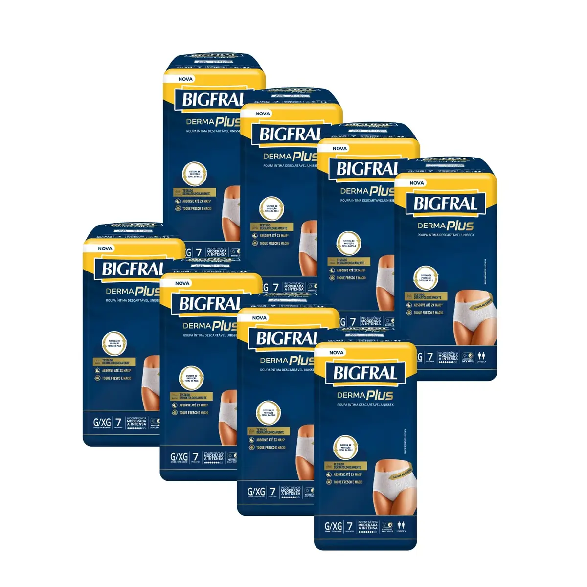Roupa Íntima Bigfral Derma Plus G/XG 56 Unidades - 1