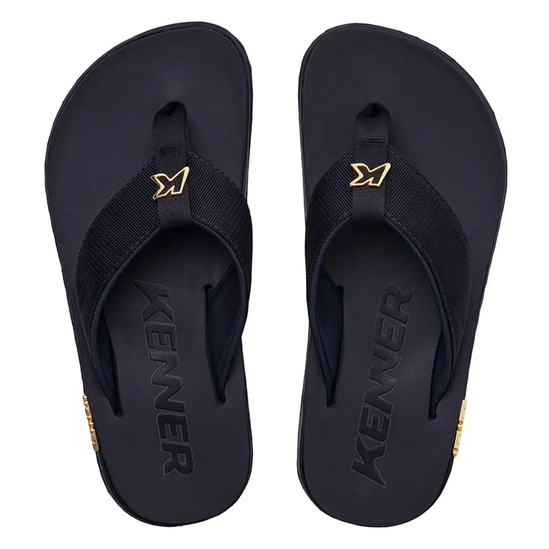 Chinelo Kenner Kivah Cinza e Preto