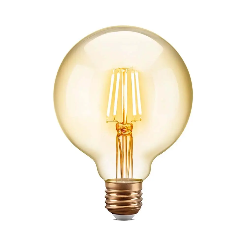 Lâmpada de Filamento LED G95 Elgin 4W 2.200K Âmbar Bivolt