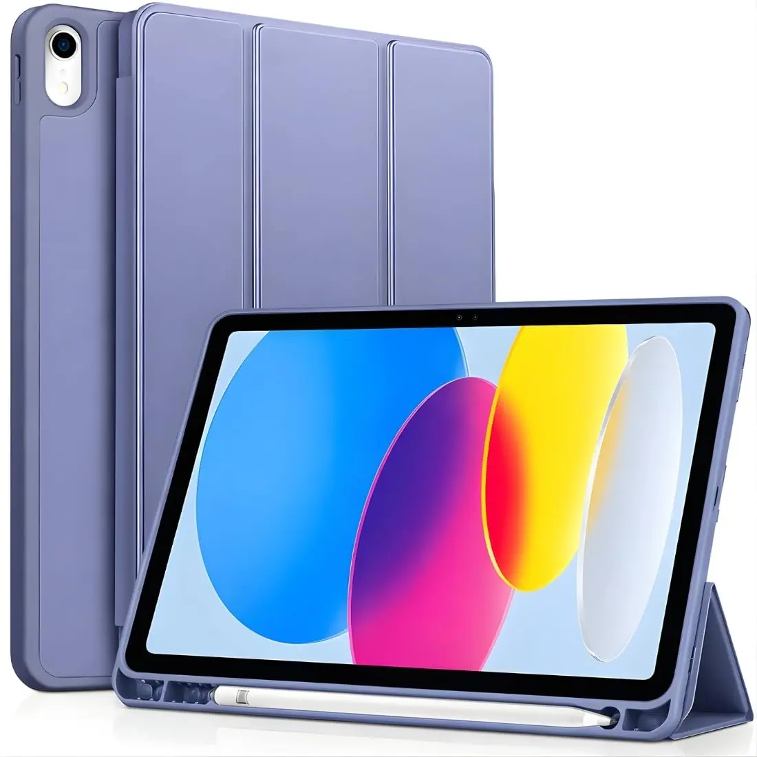 DECART Capa para iPad 11ª/10ª Geração 10,9” A16 2025/2022 – Cinza Lavanda | Case Slim Magnética, Despertar Automático, Suporte Ajustável, Porta Pencil - 1