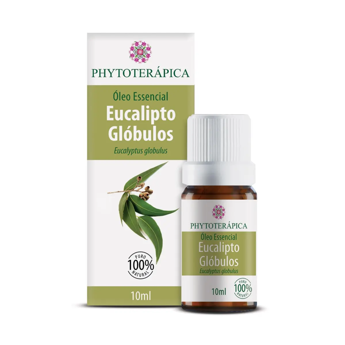 Óleo Essencial de Eucalipto Globulus Phytoterápica, 10ml, para Difusor, Massagem e Aromaterapia, 100% Puro e Natural