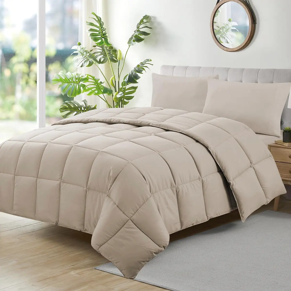 Camesa Edredom Ecopluma Toque de Pluma King Size 280x260cm - Bege, Poliéster