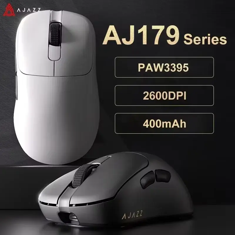 Mouse Gamer Sem Fio AJAZZ AJ179 PRO PAW3395 com Base de Carregamento RGB, 26000DPI, Leve e Ergonômico para PC Gamer e Laptop