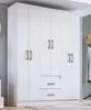 Guarda Roupa Solteiro 6 Portas 2 Gavetas Sidney Doripel - Branco - 1