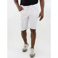 Bermuda Masculina Slim Clássica Sarja Branca Anticorpus - 1