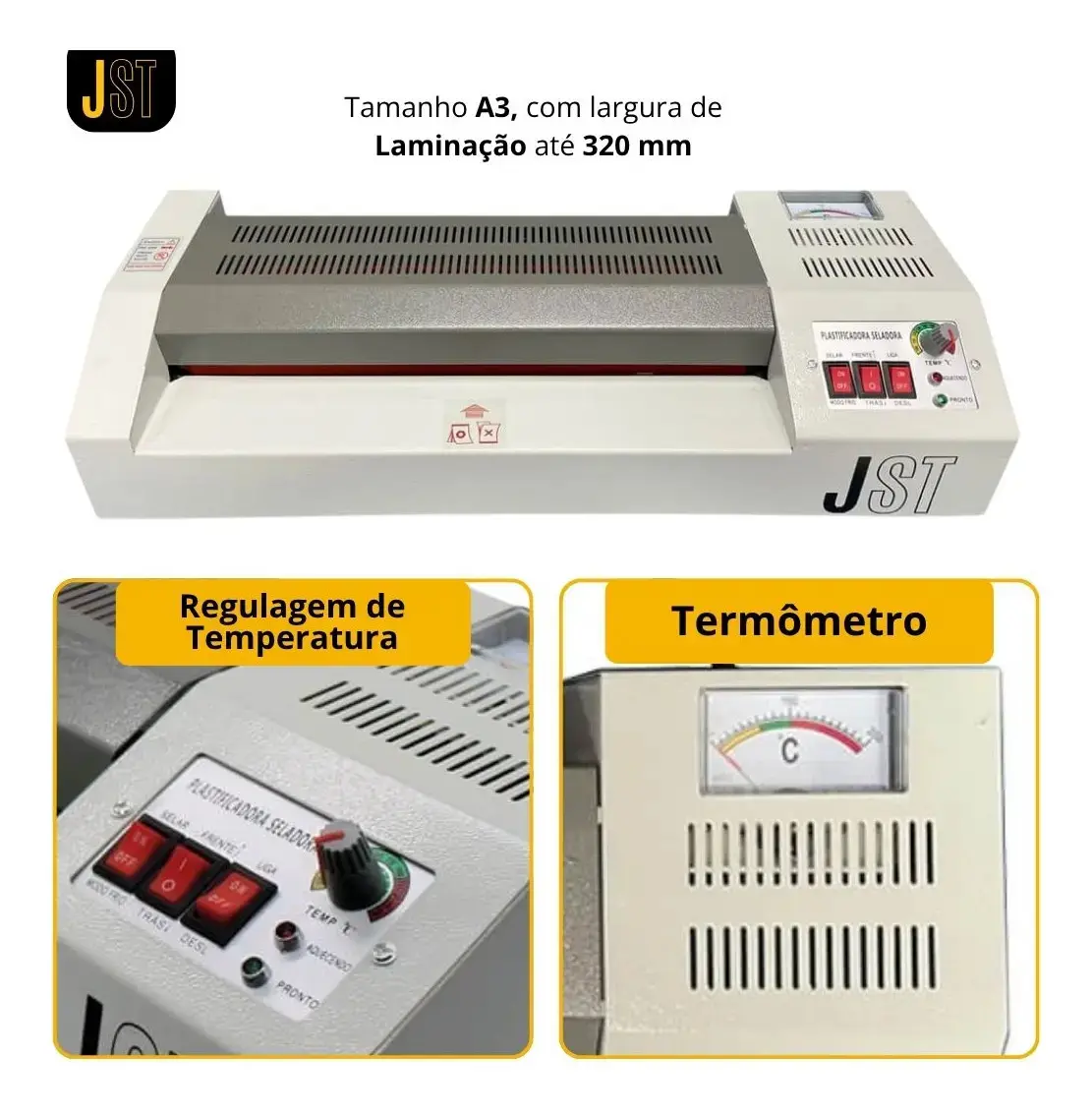 Plastificadora Laminadora Poliseladora A3/a4/a5/a6 Jst thumbnail 6