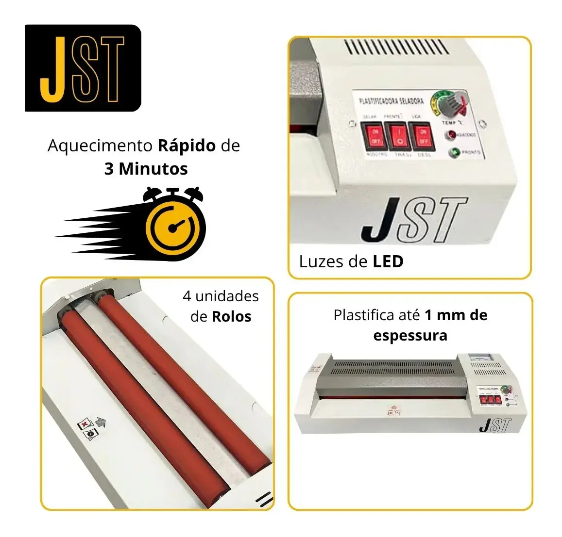Plastificadora Laminadora Poliseladora A3/a4/a5/a6 Jst thumbnail 7