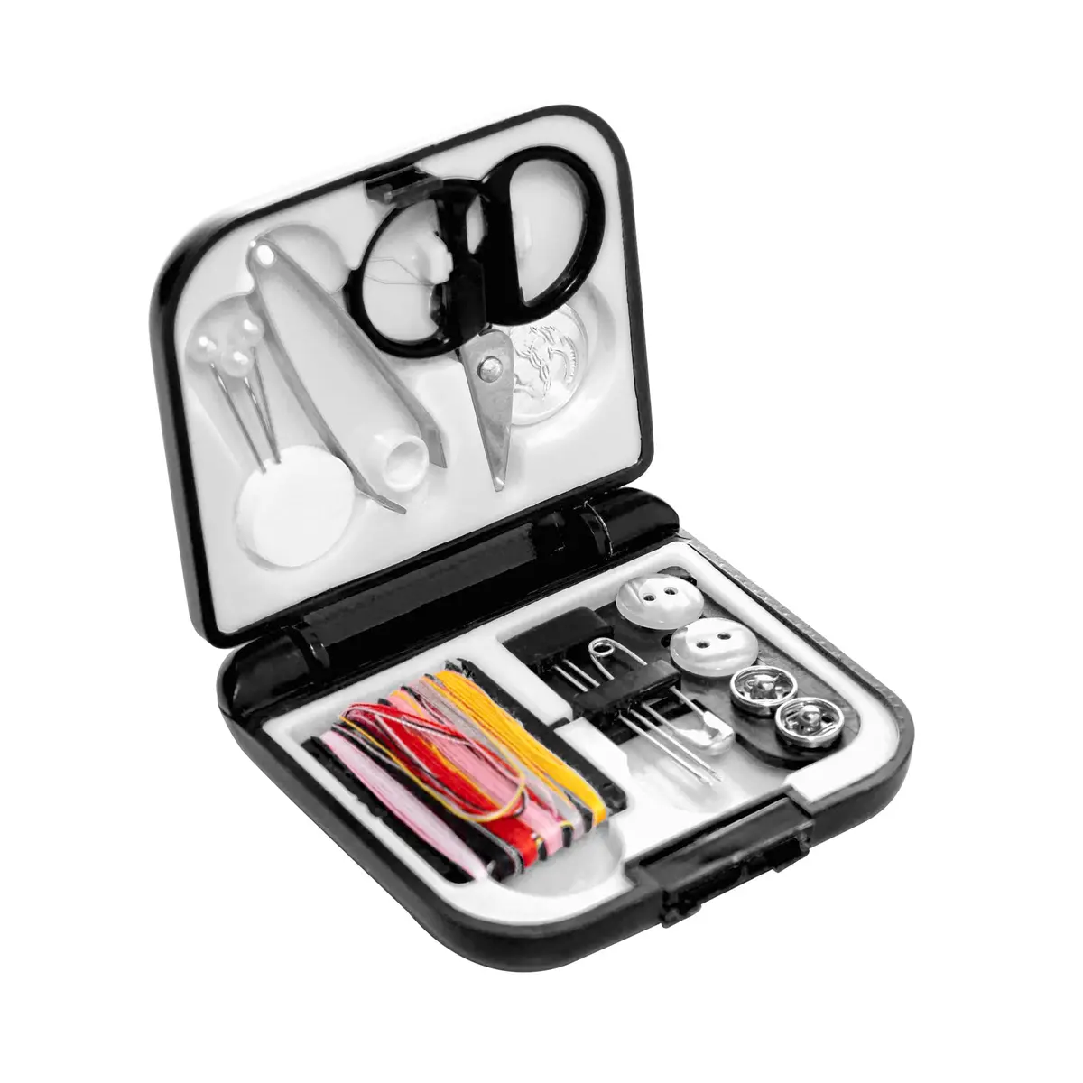 LYOR - Kit para Costura com Case em Plástico Preto 6,5cm x 7cm Mix - 1