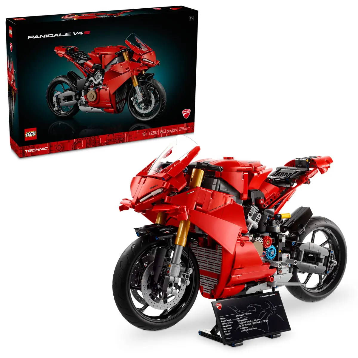 LEGO Technic Motocicleta Ducati Panigale V4 S 42202 (1.603 Peças)