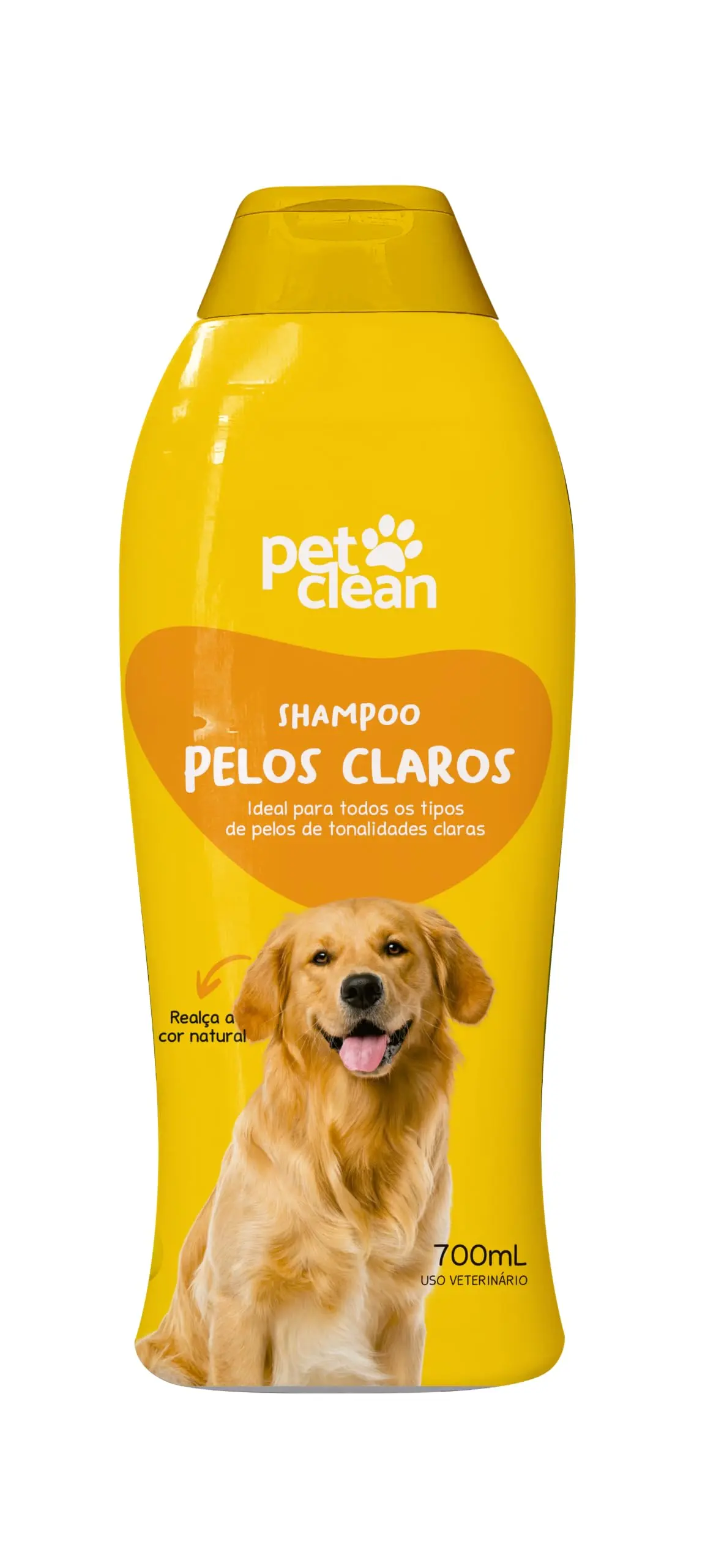 Shampoo 2 em 1 Pelos Claros, Fragrância de Melão e Pera, Pet Clean | Branqueador óptico natural realça a cor dos pelos claros sem agredir a pele do pet