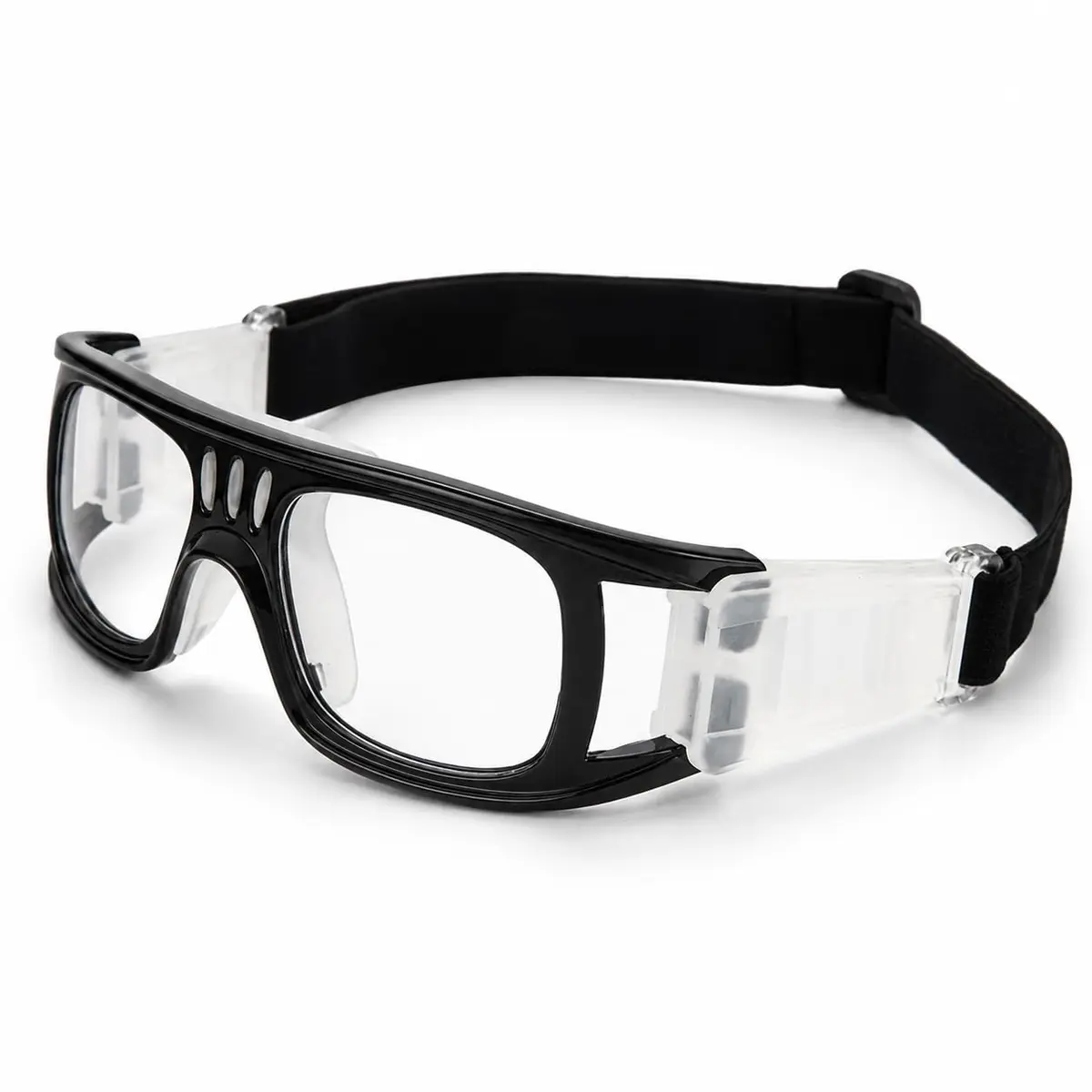 Óculos Esportivo de Proteção UV400 Antiembaçante com Tirante Ajustável | Cobertura Lateral, Encaixe Firme e Confortável, Lentes Acrílicas para Basquete, Futebol, Corrida, Ciclismo e Mais