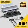 [Com Taxa / MasterCard R$152 ] Hub USB-C Essager com case SSD M.2 – 7 em 1 com HDMI, USB 3.2, PD 100W e 10Gbps pra MacBook, PC e mais! - 1