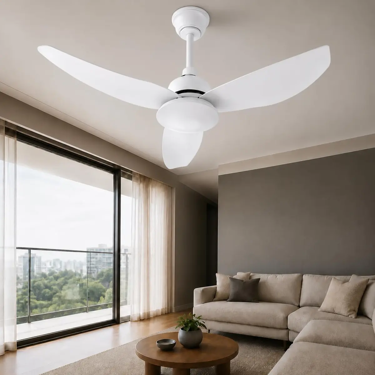Airwit Ventilador de Teto com Controle Remoto, Bivolt, 91 cm | Motor BLDC silencioso, luz LED regulável e 6 velocidades