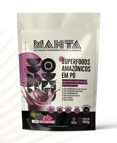 Mahta Superfoods Açaí e Camu Camu Blend 360g | Alimento funcional em pó com açaí e camu-camu, rico em nutrientes da biodiversidade amazônica - 1