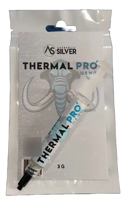 Pasta Termica Thermal Pro Seringa 3.0g 12.5 w/k Authentic Silver Óxido de Alumínio thumbnail 4