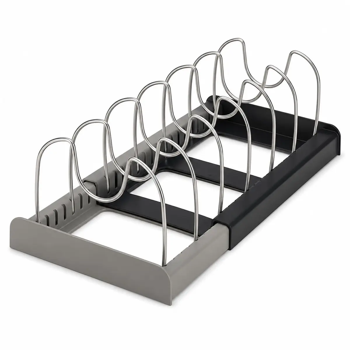 ORGANIZADOR SUPORTE PREMIUM AJUSTÁVEL PARA TAMPAS E PANELAS GAVETAS E ARMÁRIO: MAIS ESPAÇO E MENOS BAGUNÇA NA SUA COZINHA - 1