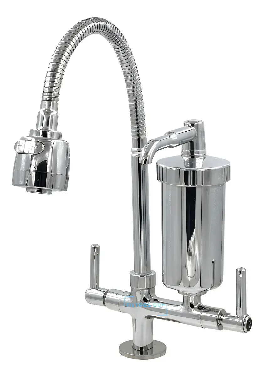 Filtros Duh torneira gourmet com filtro cozinha Luxo parede 1/4 de volta acabamento mesa bancada cor prateado