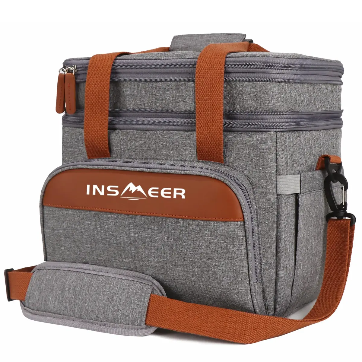 INSMEER Bolsa Térmico 20 Litros Para Lancheiras E Salgadinhos, 31 * 21 * 31Cm, Gris Saco Termica (Cinza) - 1