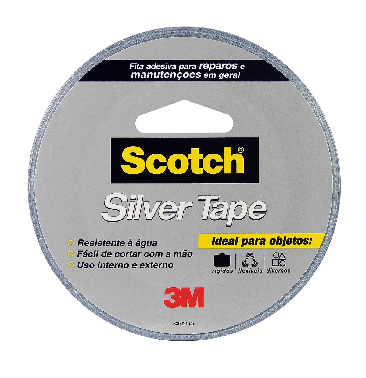 SCOTCH 3M Fita Adesiva Silver Tape 45 mm x 25 m 1 Unidade | Resistência superior, Alta aderência em múltiplas superfícies, Resistente à umidade e água, Ideal para reparos e fixações