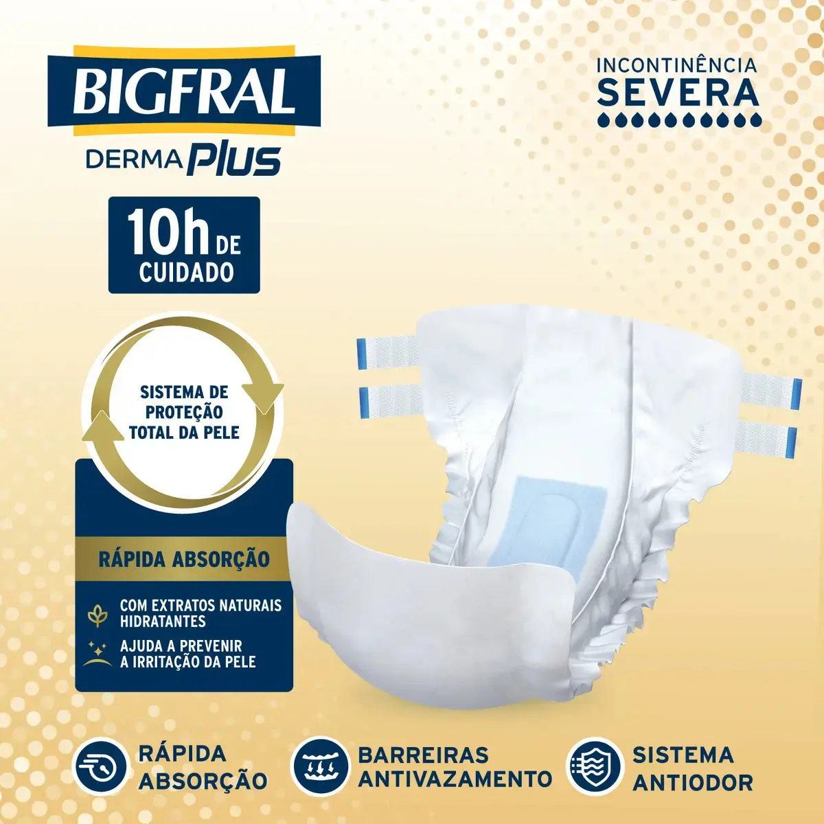 Fralda Bigfral Derma Plus M 8 Unidades Tamanho Médio thumbnail 5