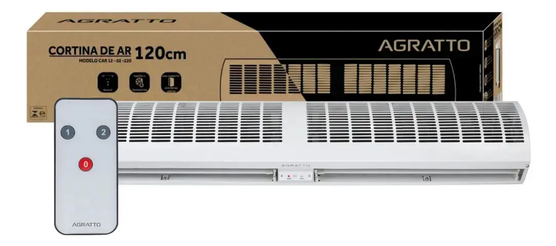 Cortina de ar 120cm com Controle Remoto Agratto Monofasico CAR12-02