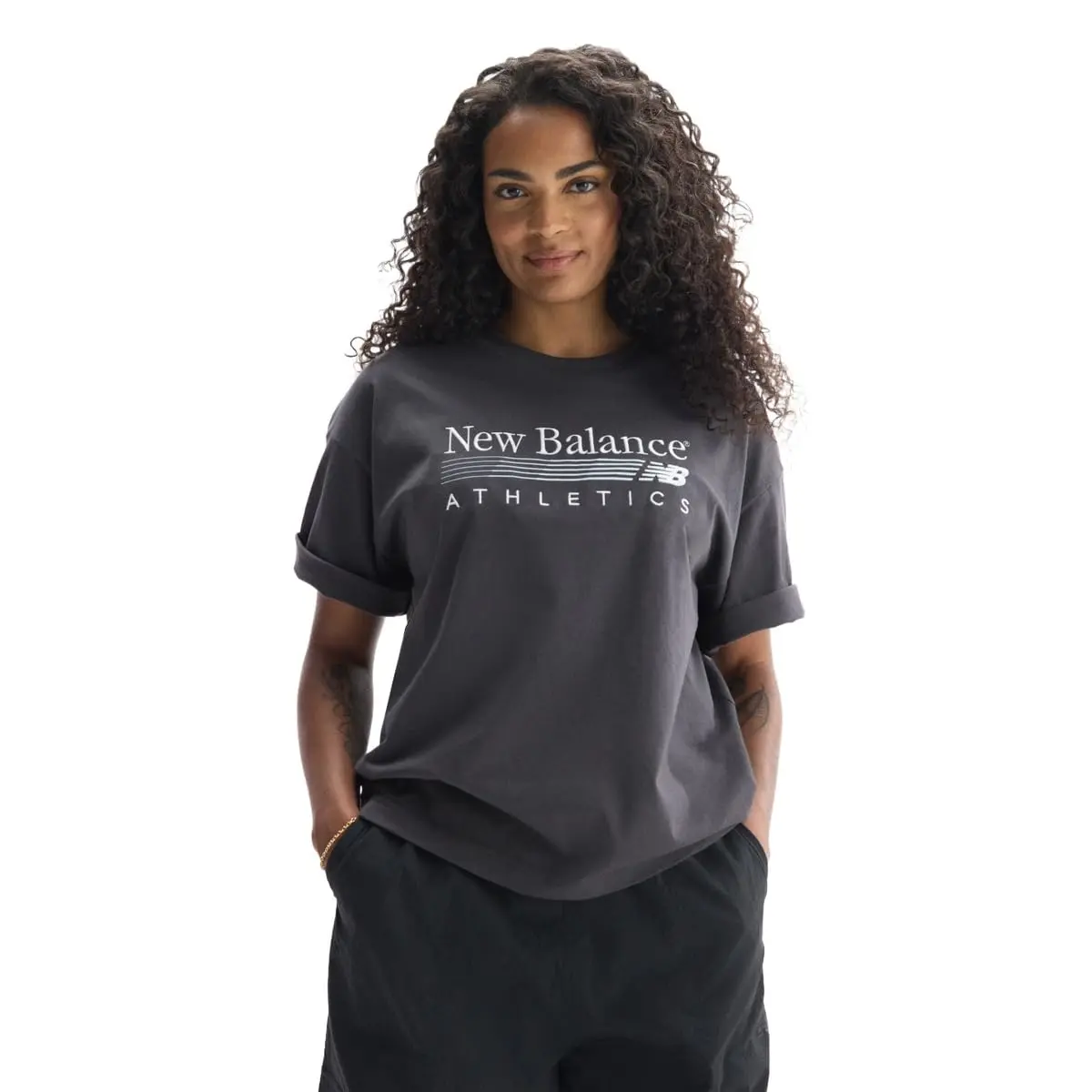 Camiseta Feminina New Balance Trackside Oversized