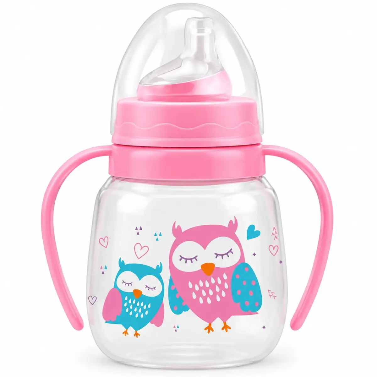 Copo de Treinamento Infantil 240 ml Bico de Silicone Antivazamento | Livre de BPA, +6 Meses, Acompanha Paninho de Boca Bico de Silicone, Antivazamento