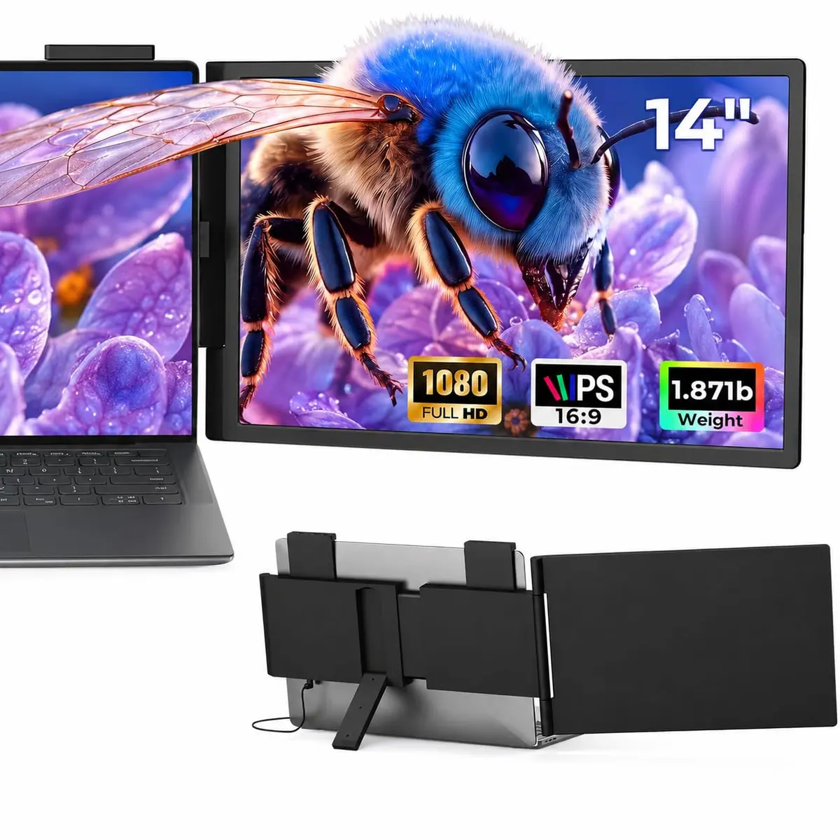 Monitor Portátil 14" FHD USB-C HDMI para Notebook