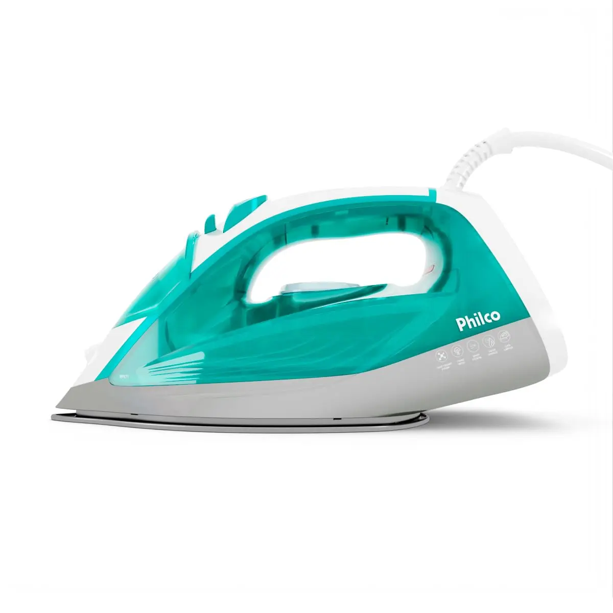 Philco Ferro de Passar a Vapor 320ml Base Cerâmica PFV71 127V Verde e branco