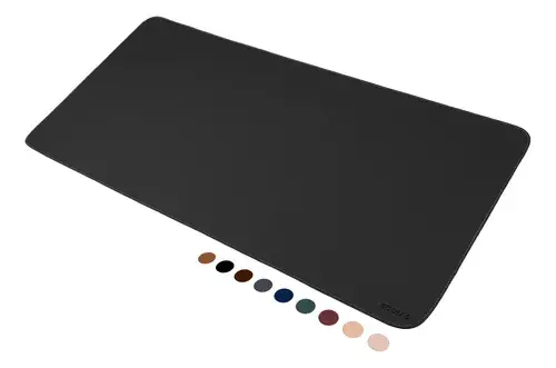 Mousepad Grande Preto 90x40 Deskpad Couro Antiderrapante Mesa Computador Notebook Eddias - 1