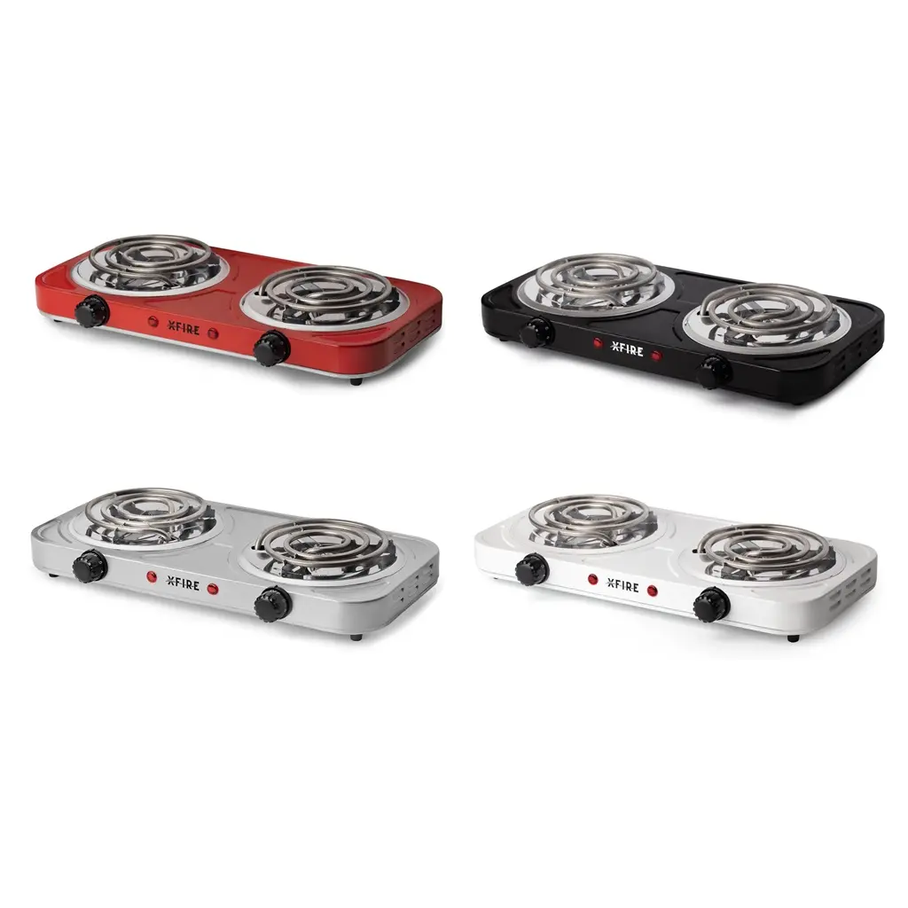 Fogareiro Cooktop Elétrico Portátil 2 bocas 2000w 127v - 1