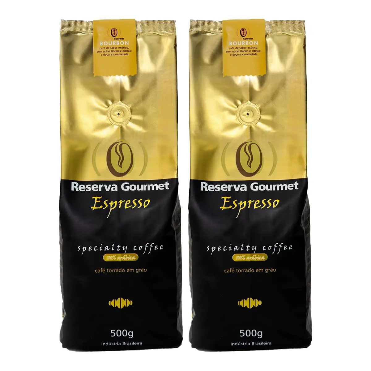 Kit Café Especial em Grãos, Bourbon Amarelo Reserva Gourmet, 2 Pct de 500g, Torra Fresca, Direto da Fazenda