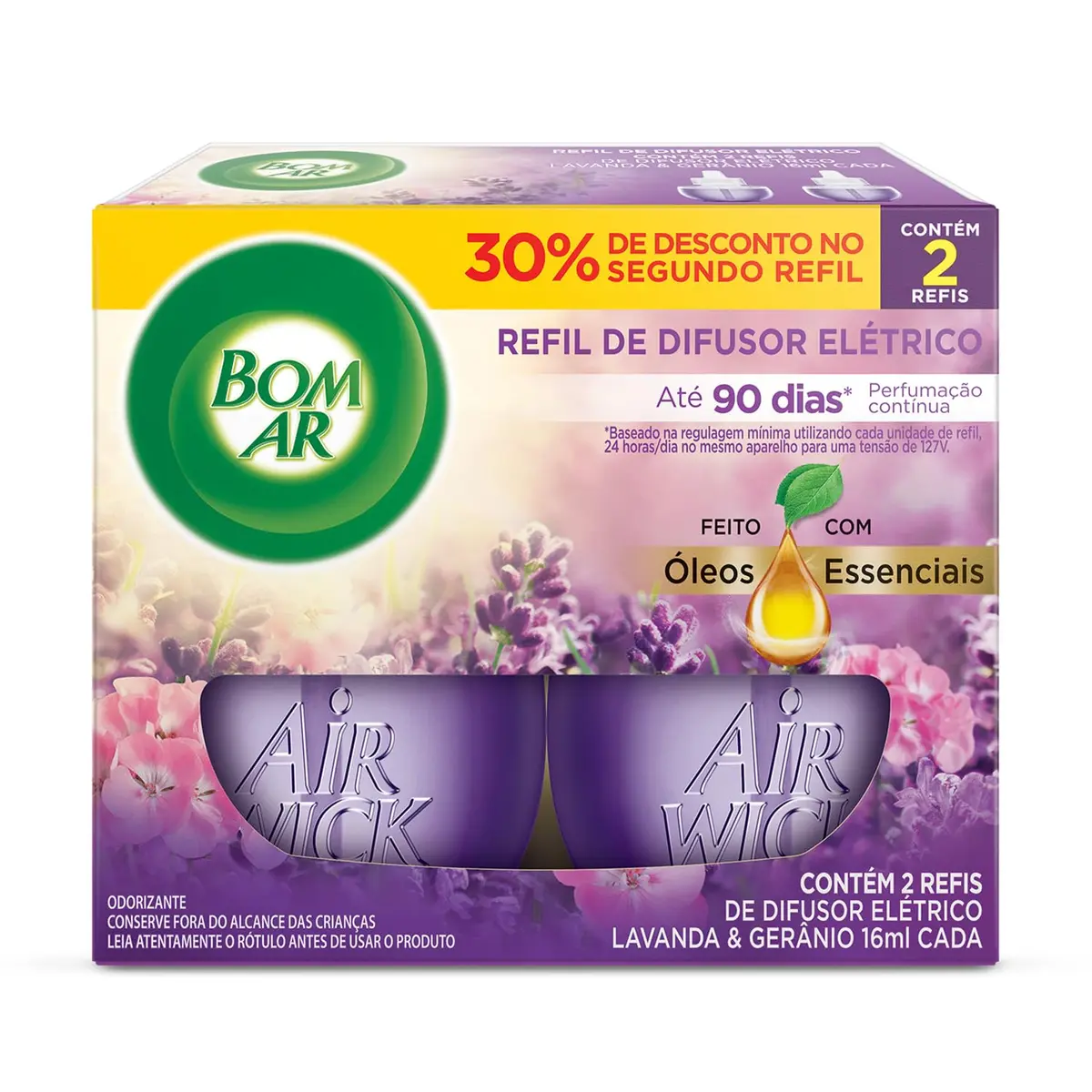 Bom Ar - Refil Difusor Elétrico Lavanda, embalagem promocional. - 1