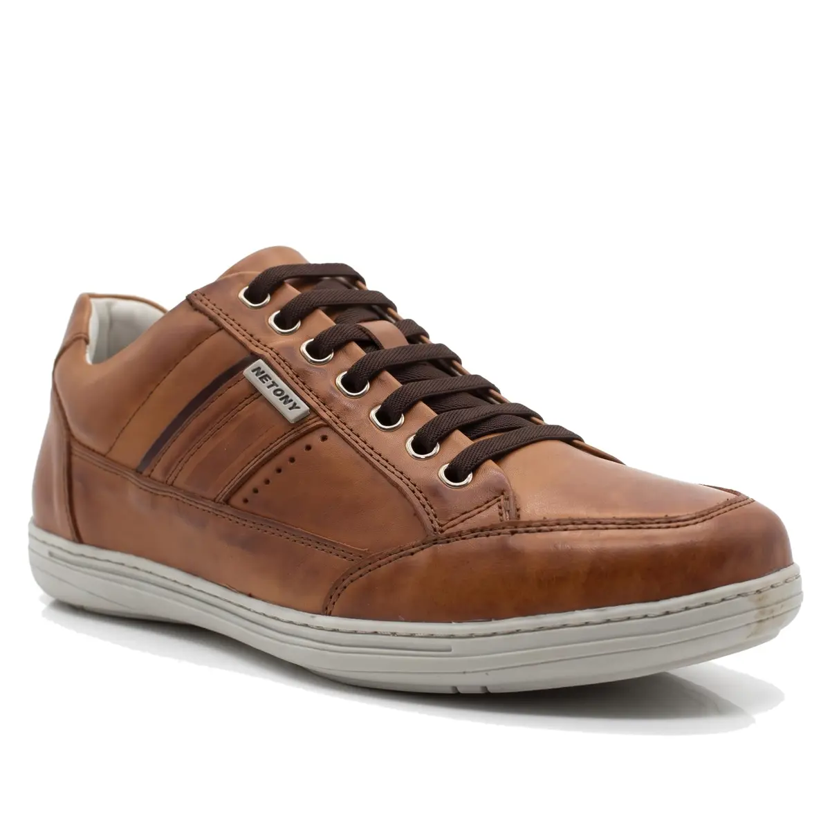 Sapatênis Masculino Turin Couro Legítimo Palmilha de Gel Conforto 5800 - 1