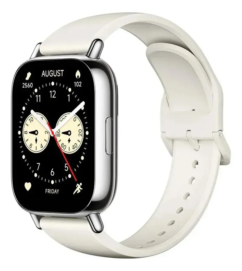 Relógio inteligente Xiaomi Redmi Watch 5 Lite 1.96 Amoled Milanese Silver Bege