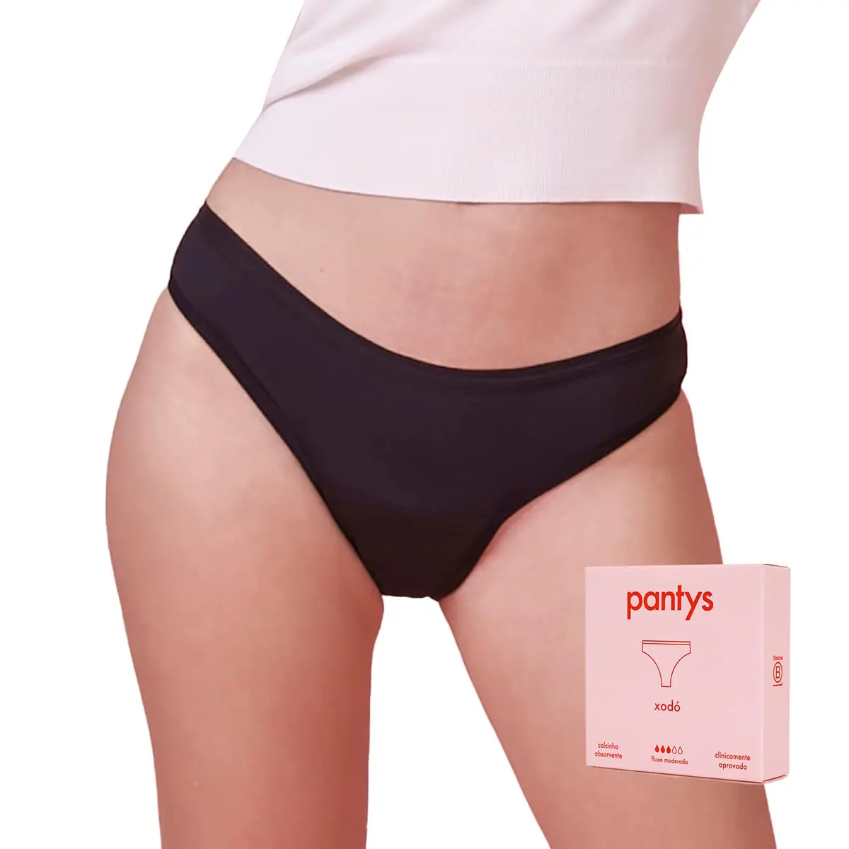 Calcinha Absorvente Menstrual Pantys Xodó, Fluxo Moderado, Feminino, 1 Unidade - 1