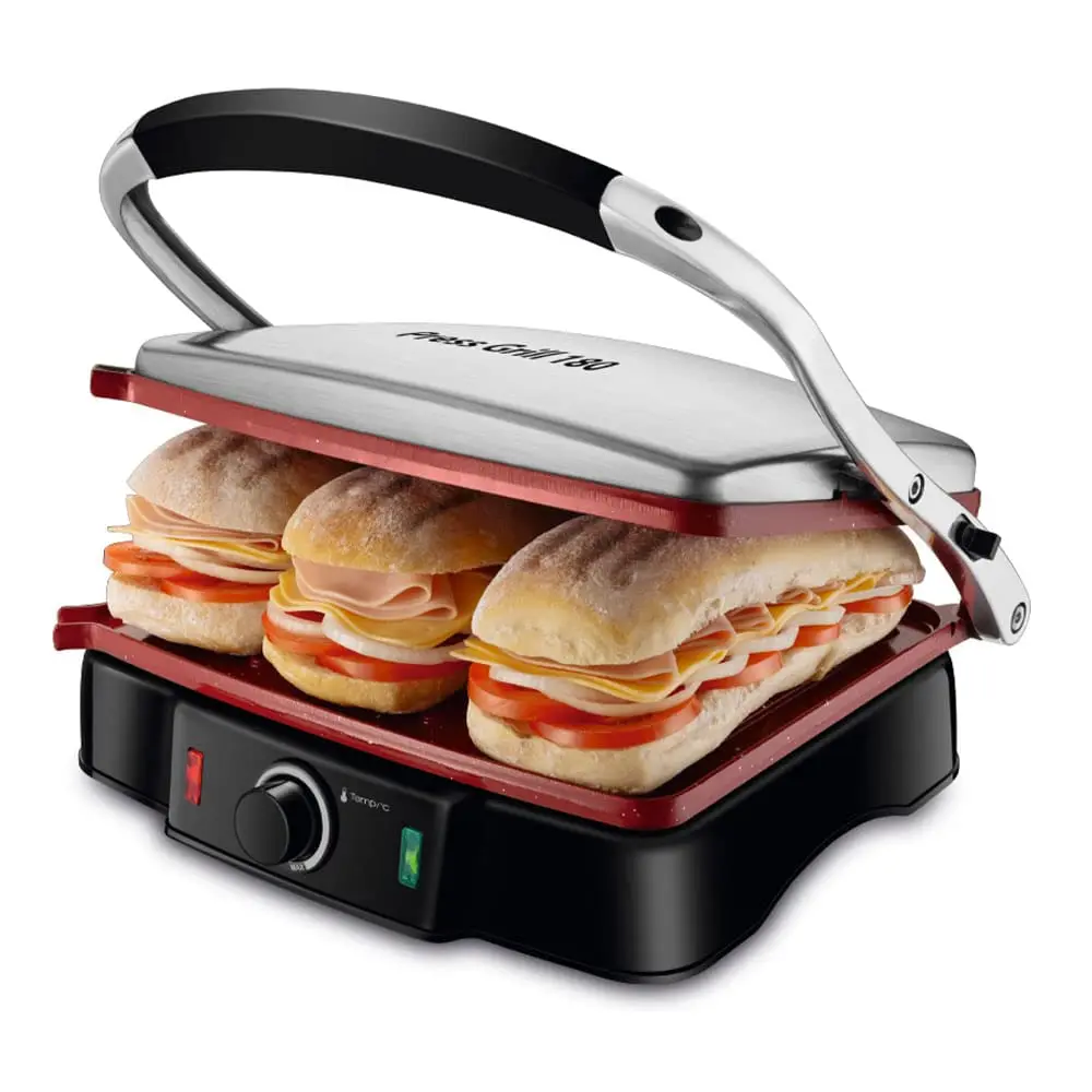Press Grill 180° PG-02 Mondial Preto/Inox 2000W 220V